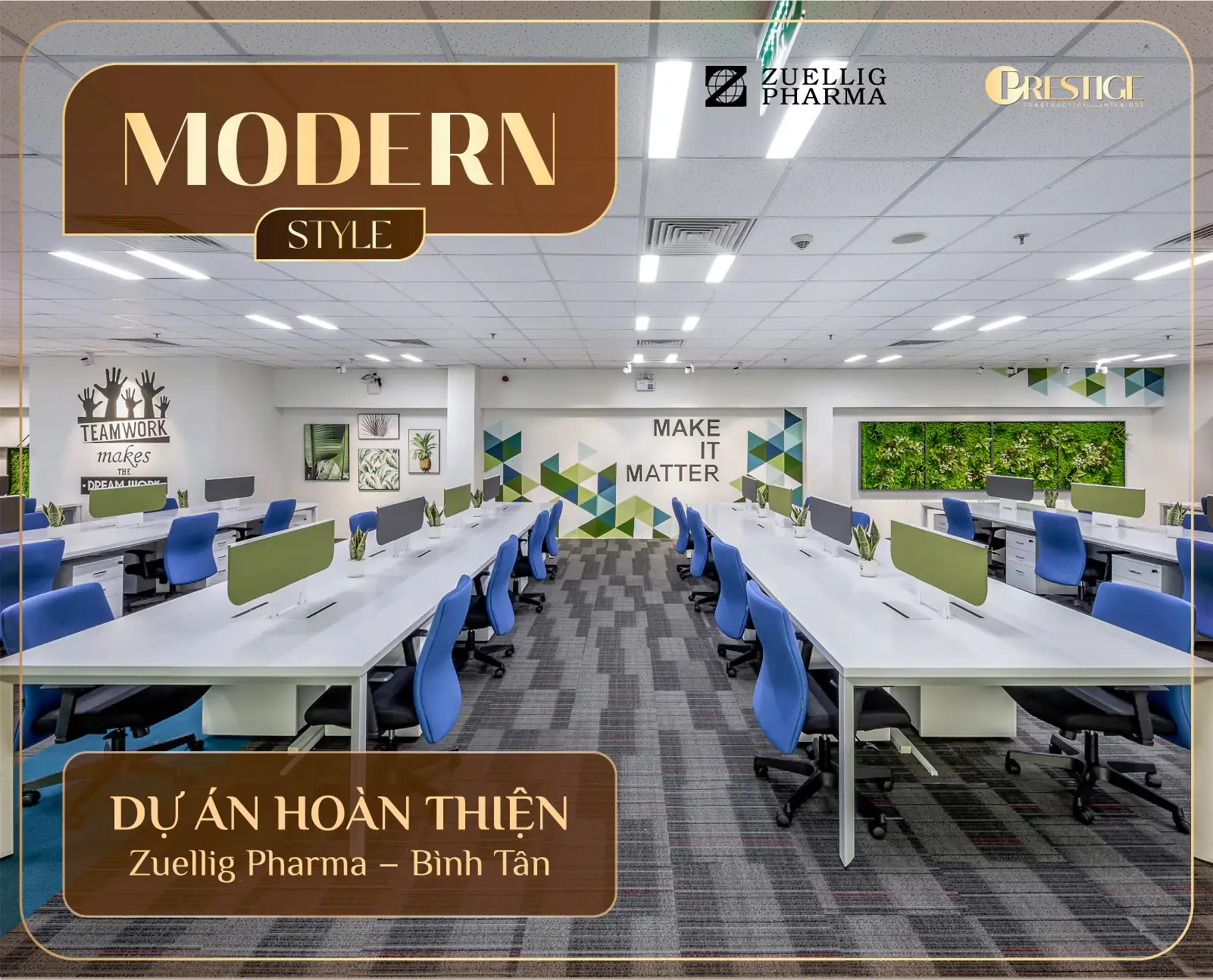 Thi Công Nội Thất Văn Phòng Zuellig Pharma Bình Tân – 1000M²