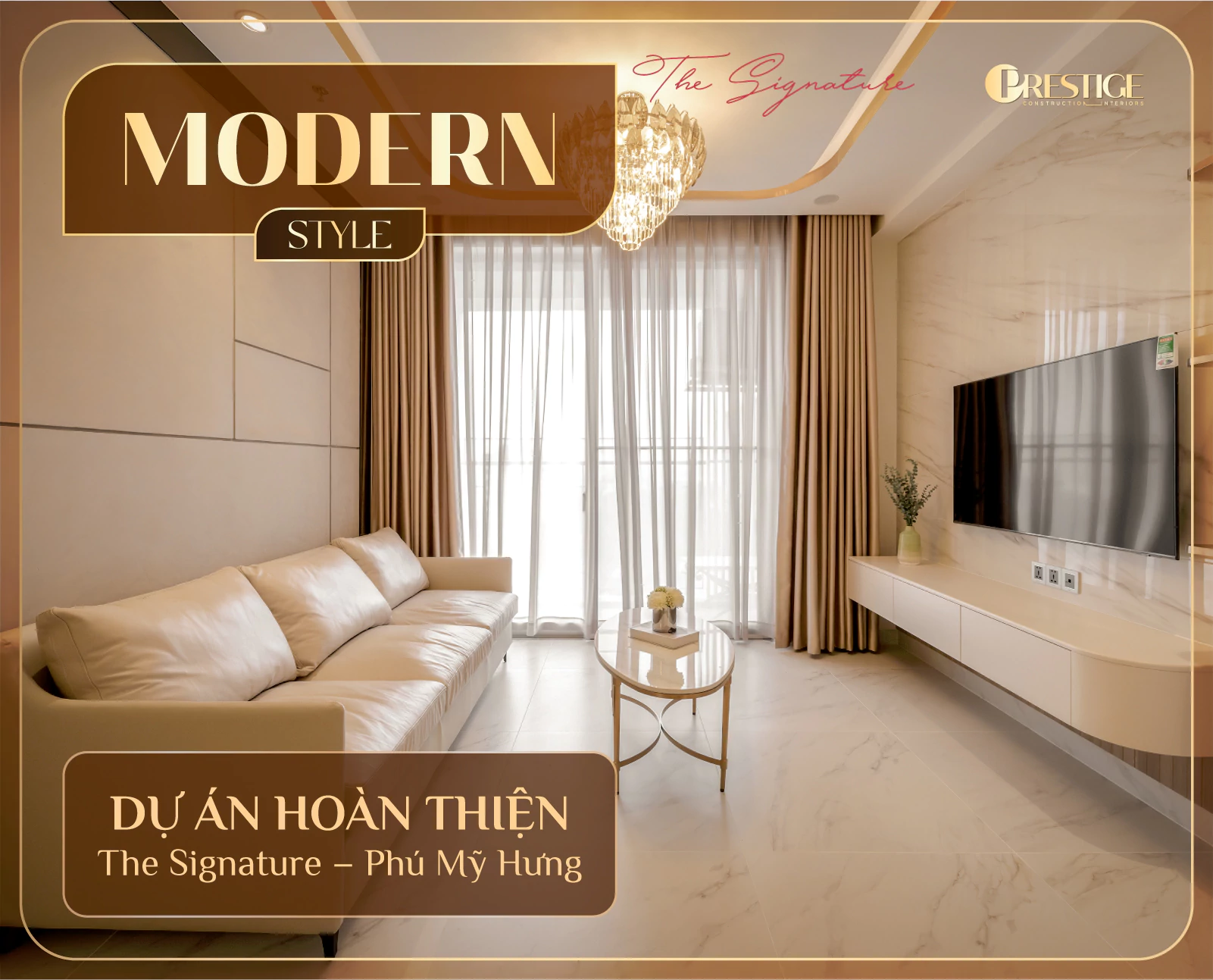 Thi Công Trọn Gói Nội Thất Căn Hộ The Signature – 75M² – 2Pn