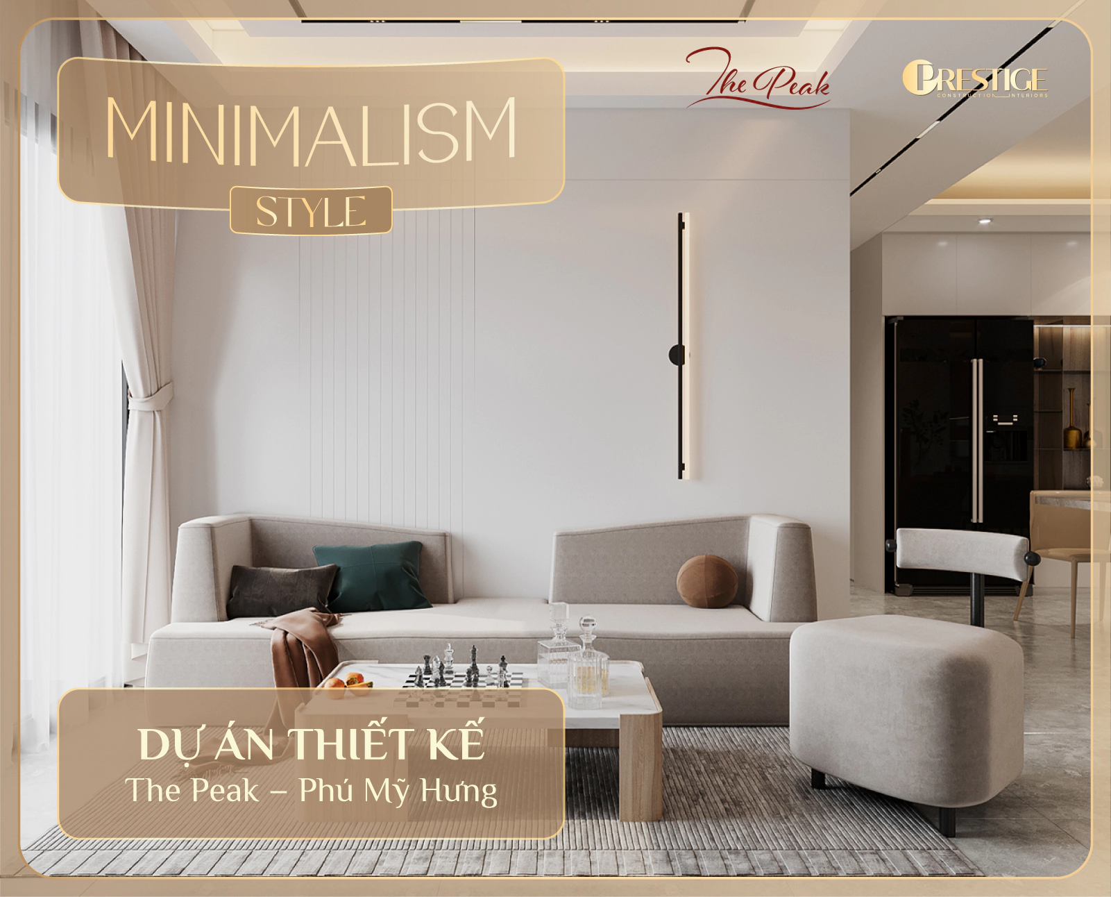 Thiết Kế Nội Thất Tối Giản Tại The Peak Midtown – 122M² – 3Pn