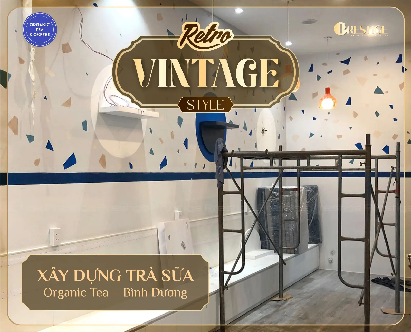 Xây Dựng Quán Trà Sữa Organic Tea & Coffee Bình Dương – 50M²