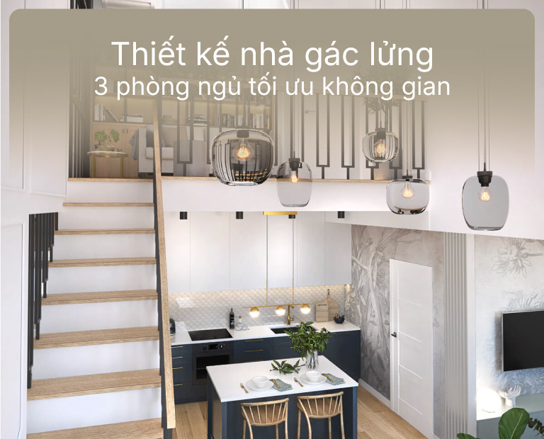 Thiết Kế Nhà Gác Lửng 3 Phòng Ngủ: Giải Pháp Tối Ưu Không Gian