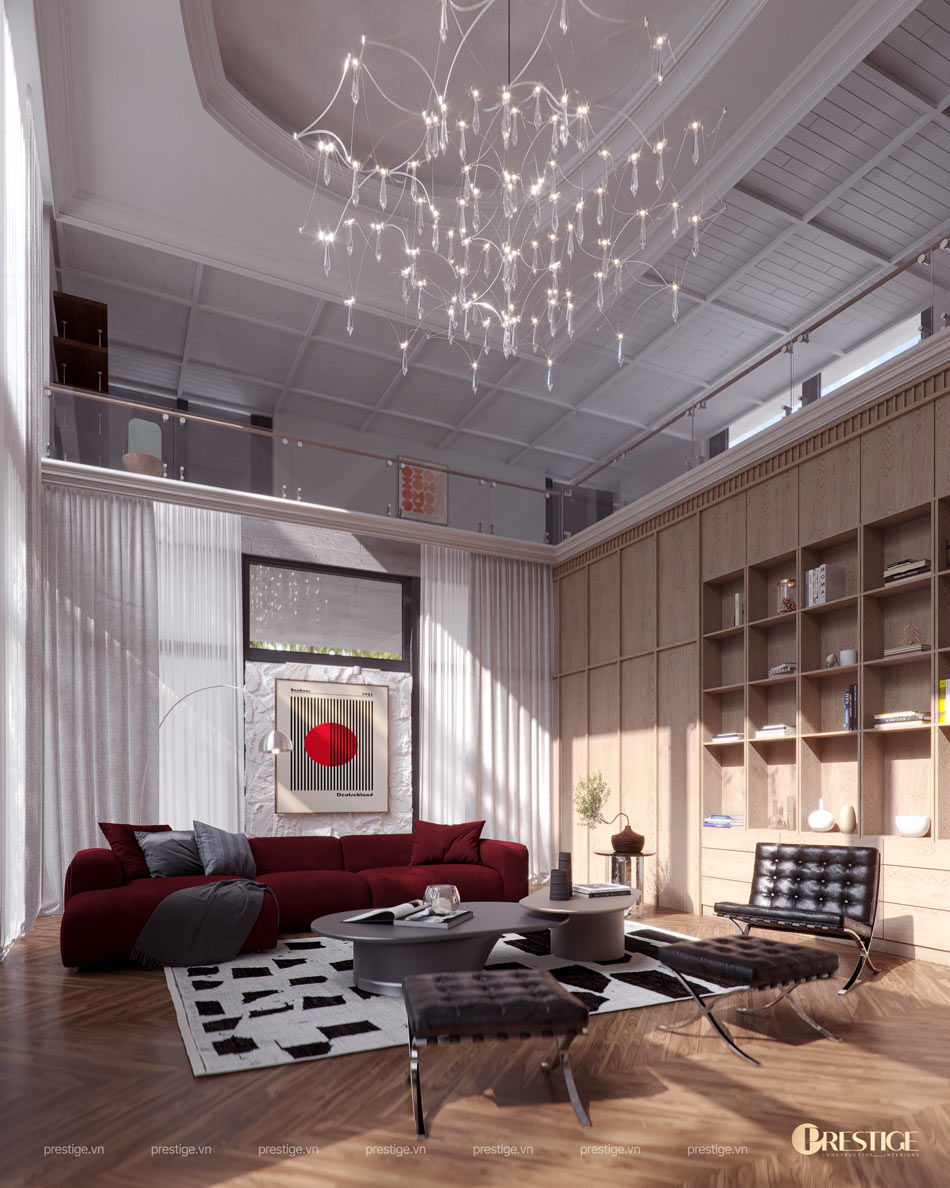 Thiết Kế Nội Thất Phòng Khách Biệt Thự Bauhaus