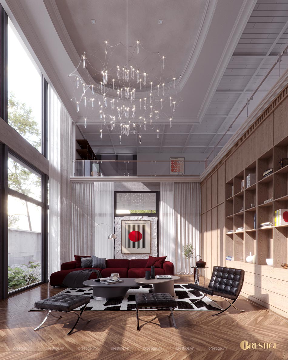 Thiết Kế Nội Thất Phòng Khách Biệt Thự Bauhaus