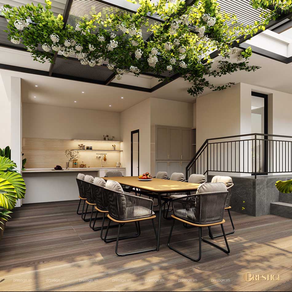 Thiết Kế Sân Thượng Không Gian Ăn Uống