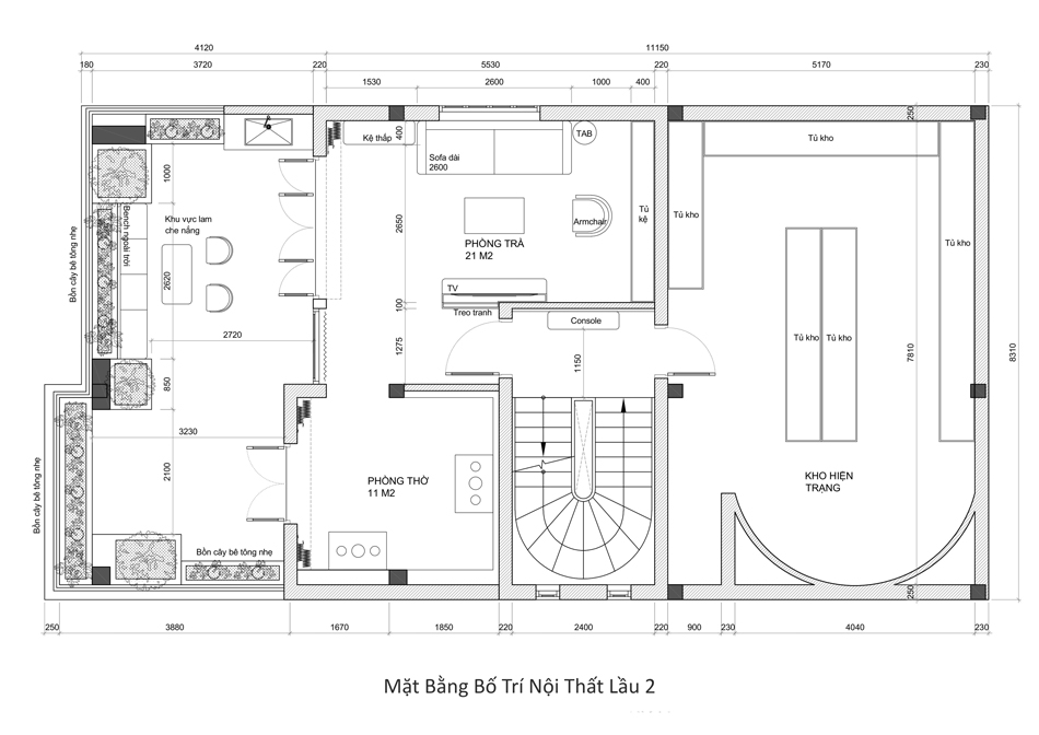 Layout Lầu 2 Của Floréa Villa