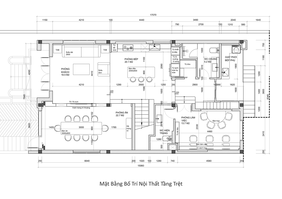 Layout Tầng Trệt Của Floréa Villa