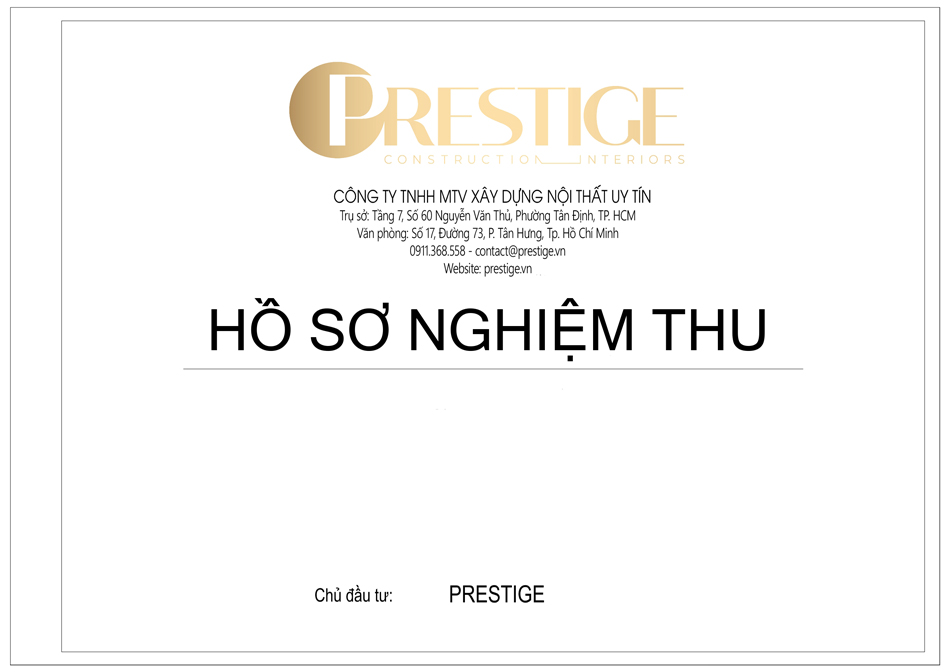 bộ hồ sơ nghiệm thu