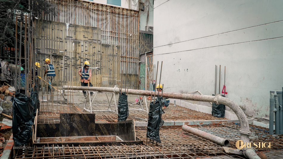Công Đoạn Đổ Bê Tông Cho Nhà Phố