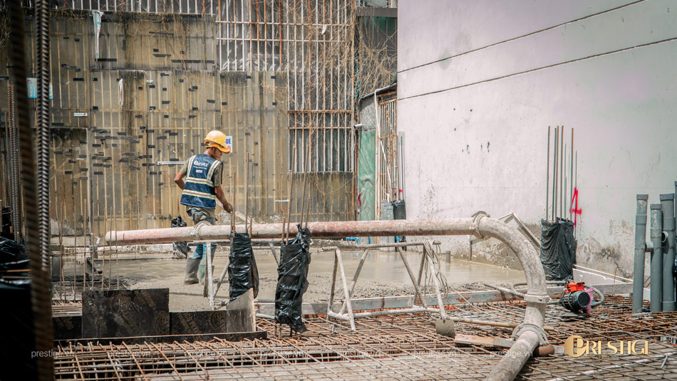 Công Đoạn Đổ Bê Tông Cho Nhà Phố