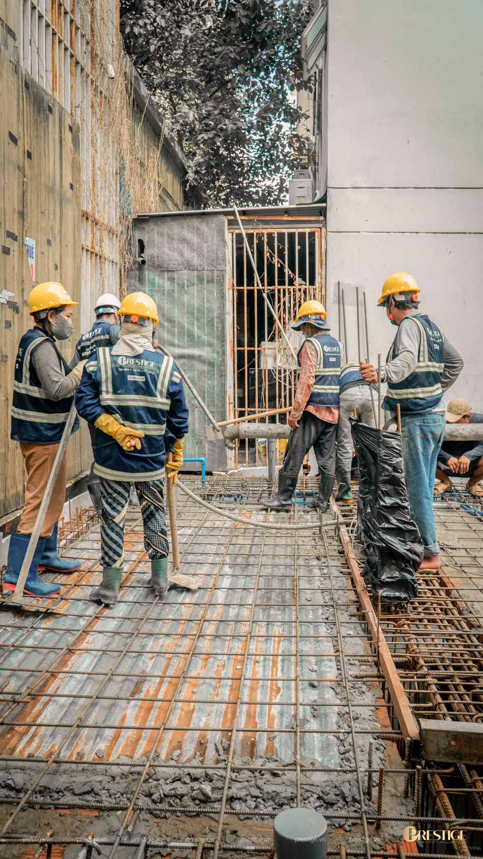 Công Đoạn Đổ Bê Tông Cho Nhà Phố