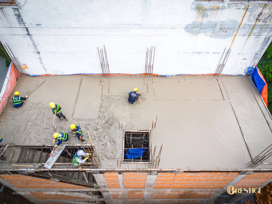 Công Đoạn Đổ Bê Tông Cho Nhà Phố