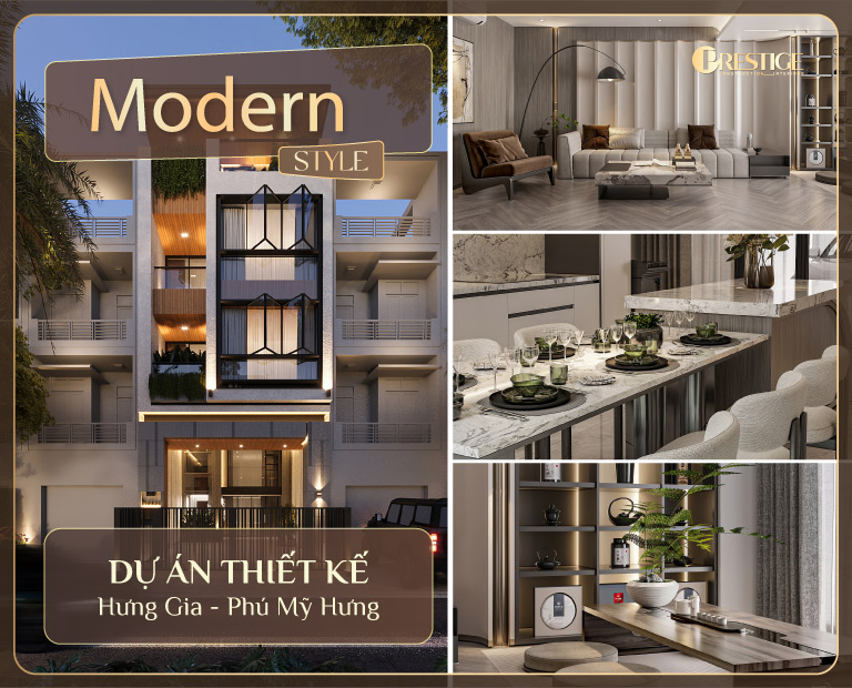 Thiết Kế Nhà Phố Hiện Đại – Hưng Gia, Phú Mỹ Hưng