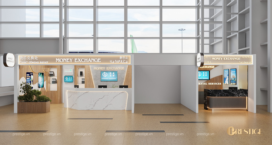 Thiết Kế Quầy Money Exchange Tại Sân Bay Cam Ranh