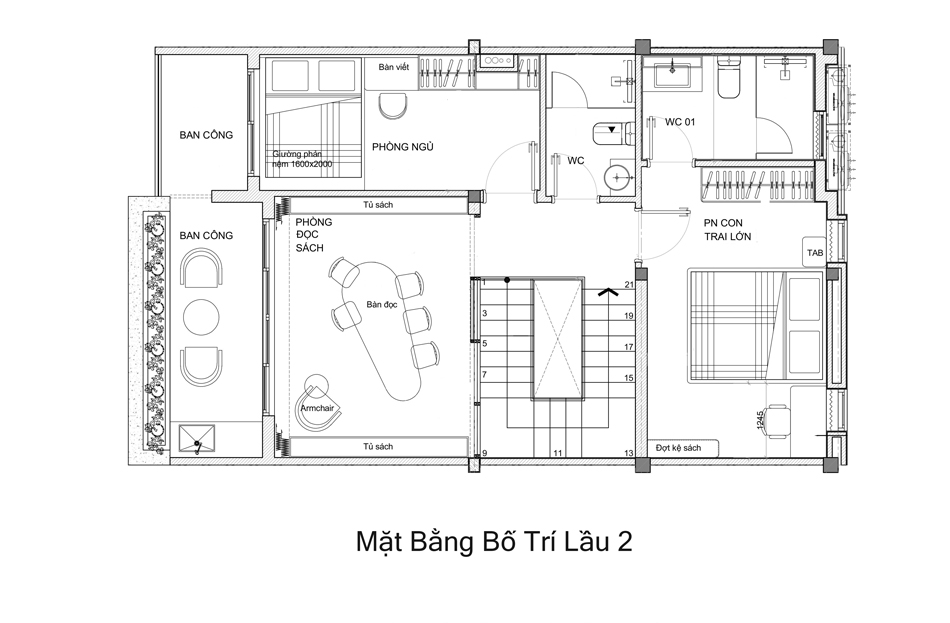 Villa De Luxe - Không Gian Sống Hiện Đại Giữa Làng Biệt Thự Hưng Thái 10 Layout Lầu 2 Của Căn Biệt Thự Hưng Thái