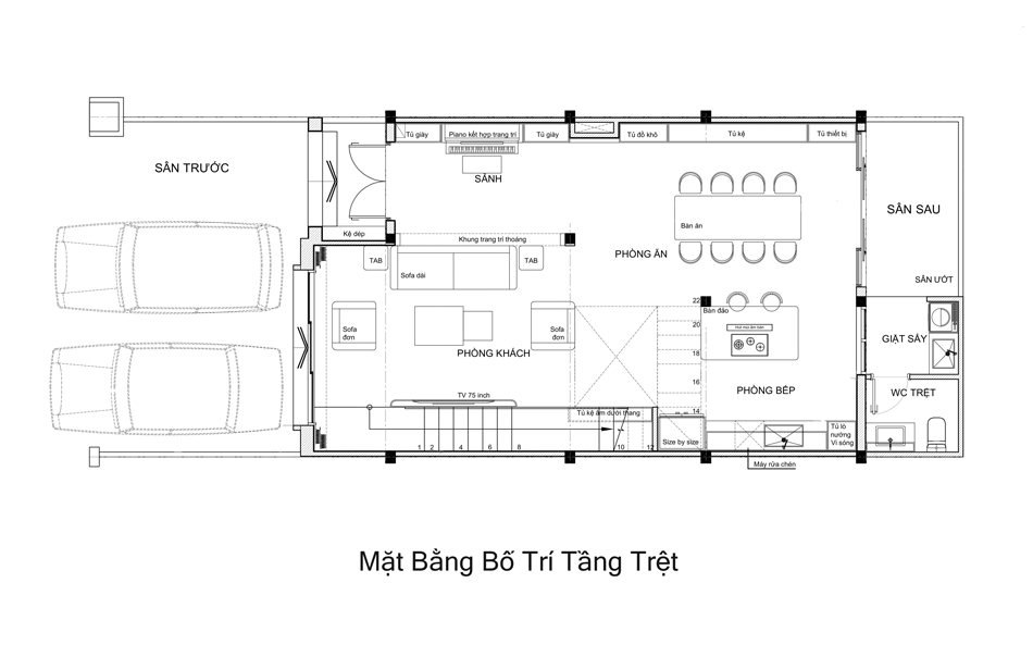 Villa De Luxe - Không Gian Sống Hiện Đại Giữa Làng Biệt Thự Hưng Thái 2 Layout Tầng Trệt Của Căn Biệt Thự Hưng Thái