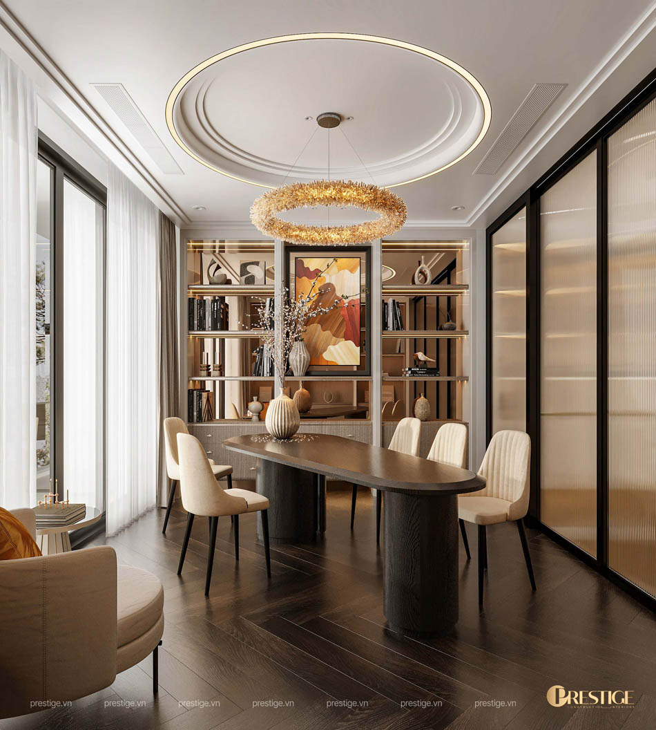 Villa De Luxe - Không Gian Sống Hiện Đại Giữa Làng Biệt Thự Hưng Thái 11 Thiết Kế Phòng Đọc Sách Cho Căn Biệt Thự