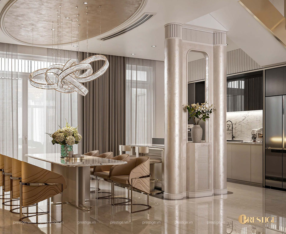 Villa De Luxe - Không Gian Sống Hiện Đại Giữa Làng Biệt Thự Hưng Thái 4 Thiết Kế Nội Thất Bếp Ăn Biệt Thự Villa De Luxe