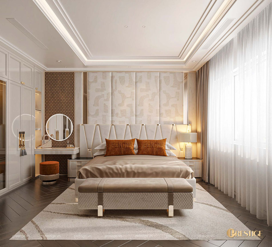 Villa De Luxe - Không Gian Sống Hiện Đại Giữa Làng Biệt Thự Hưng Thái 7 Thiết Kế Nội Thất Phòng Ngủ Master Biệt Thự