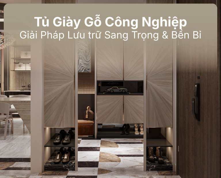 Tủ Giày Gỗ Công Nghiệp: Giải Pháp Lưu Trữ Sang Trọng &Amp; Bền Bỉ