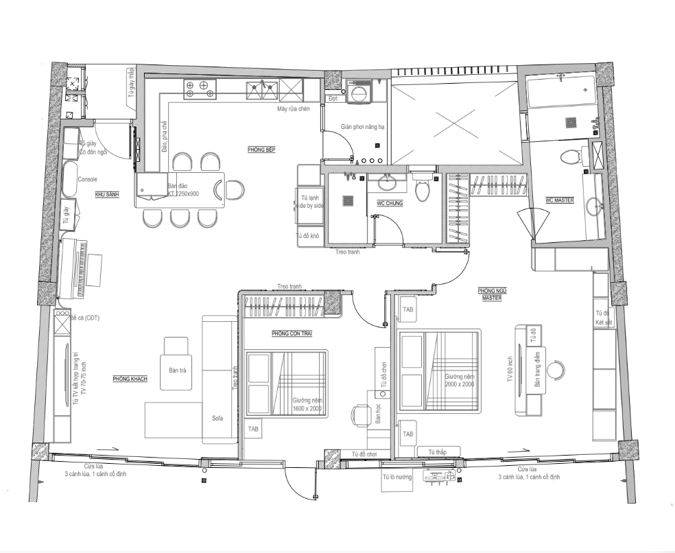 Bo Cuc 2D Sau Cai Tao Can Ho The Grand View Quan7