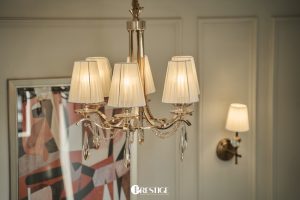 Hoàn Thiện Biệt Thự Neo Classic tại Tây Ninh - Floréa Villa 72 Đèn Chùm Hành Lang