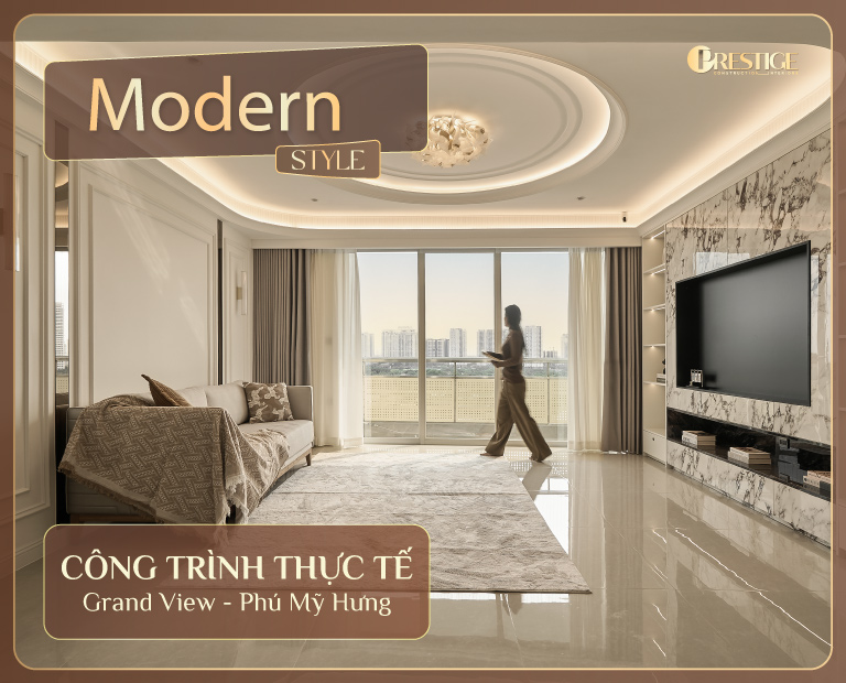 Hoàn Thiện Nội Thất Căn Hộ Modern Classic The Grand View 130M²