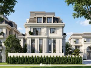 Be Ngang Thiet Ke Kien Truc Biet Thu Vinhomes Tan Cang Phong Cach Tan Co Dien