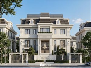 Phia Truoc Thiet Ke Kien Truc Biet Thu Vinhomes Tan Cang Phong Cach Tan Co Dien