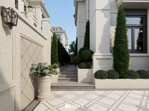 Hanh Lang Ben Ngoai Thiet Ke Kien Truc Biet Thu Vinhomes Tan Cang Phong Cach Tan Co Dien