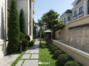 San Sau Thiet Ke Kien Truc Biet Thu Vinhomes Tan Cang Phong Cach Tan Co Dien