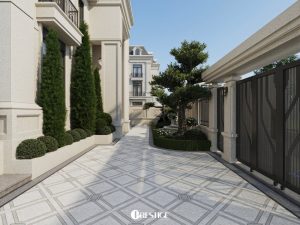 San Truoc Thiet Ke Kien Truc Biet Thu Vinhomes Tan Cang Phong Cach Tan Co Dien