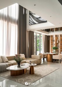 Hoàn Thiện Biệt Thự Hiện Đại - Saigon Mystery Villa 52 Hoàn Thiện Nội Thất Phòng Khách Thông Tầng