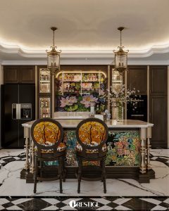 Thiet Ke Biet Thu Indochine Villa London Noi That Tang Tret Bep Ban An 1