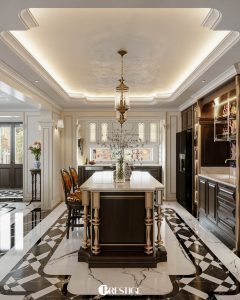 Thiet Ke Biet Thu Indochine Villa London Noi That Tang Tret Bep Ban An 4